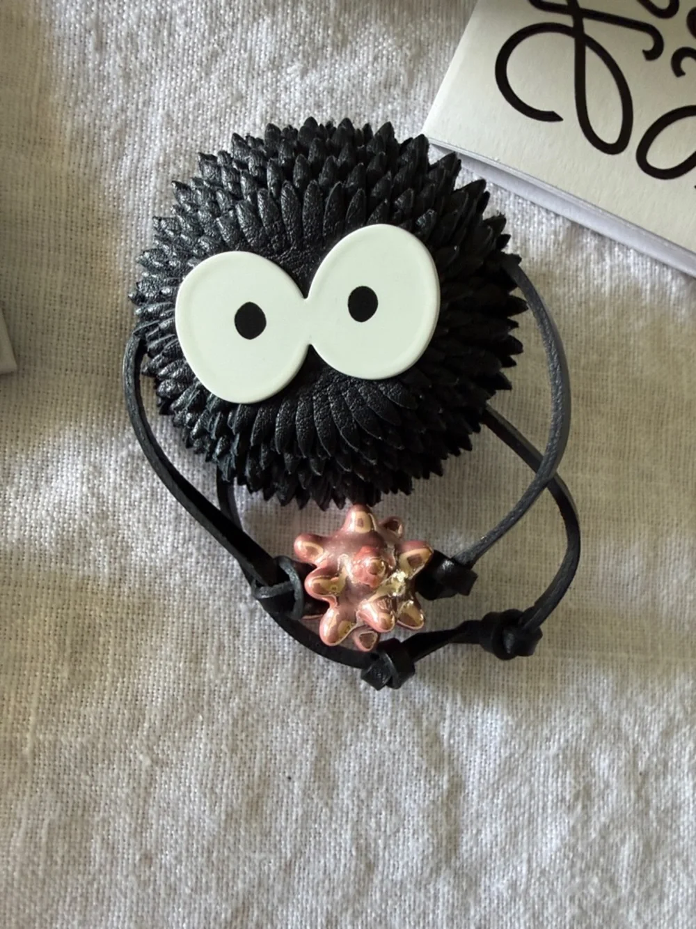 LOEWE Spirited Away Black Soot Sprite Hair Bag Charm with Rose-Gold Star - Picture 5 of 8